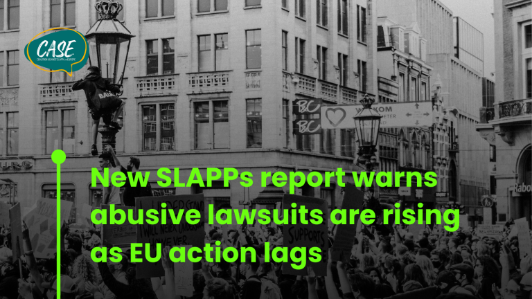 Press release: New SLAPPs report warns abusive lawsuits are rising as EU action lags